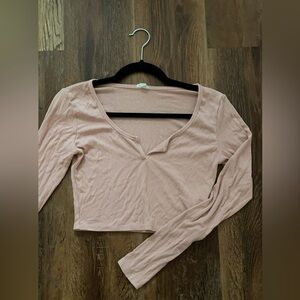 GARAGE size medium pink long sleeve crop top